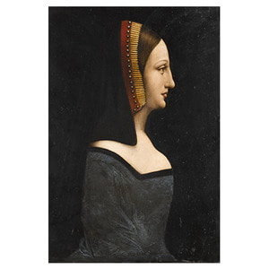여인의 초상 - 레오나르도 다빈치 / 명화그림 (수입원목액자)