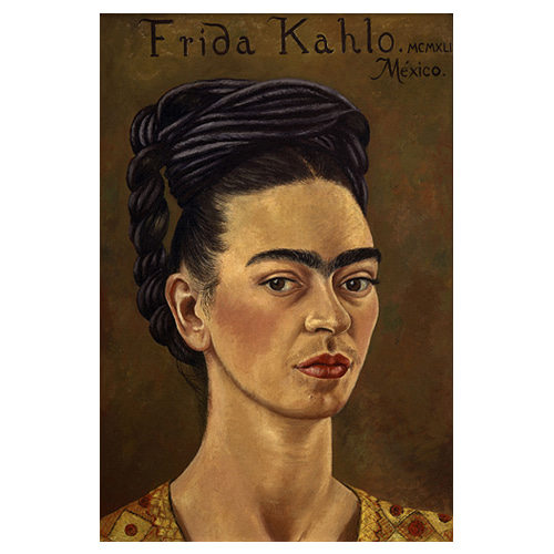 Self Portrait - 프리다 칼로 / 명화그림 (수입원목액자)