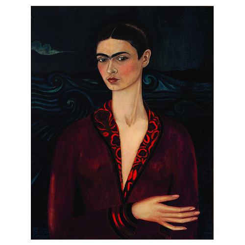 Self portrait in a Velvet Dress - 프리다 칼로 / 명화그림 (수입원목액자)