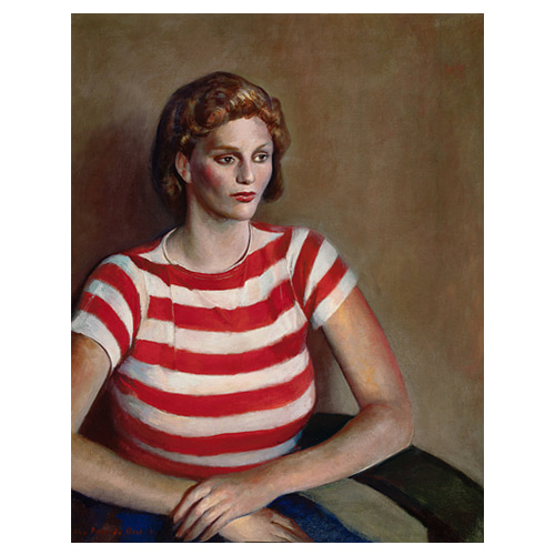 Girl in Striped Sweater - 가이 페네 뒤 브와 / 인테리어그림 (수입원목액자)