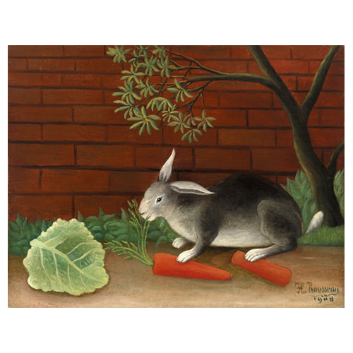 토끼 - 앙리 루소 / 인테리어그림 (수입원목액자)